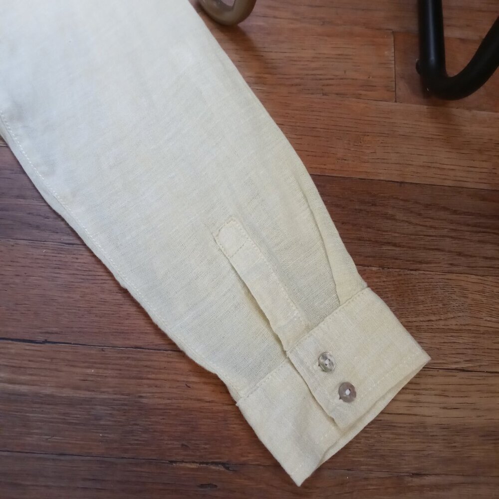 SIGRID OLSEN 100% linen button down shirt (S) - Picture 11 of 14